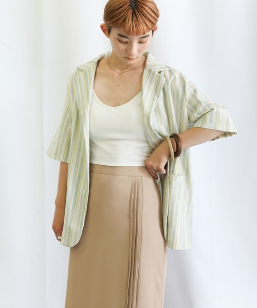 select MOCA(セレクトモカ)の「ピンタックニュアンスタイトスカート(スカート・レディース・アイボリー/ベージュ・SMALL/MEDIUM)」の10枚目の写真