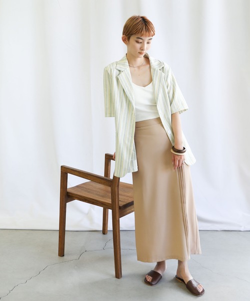 select MOCA(セレクトモカ)の「ピンタックニュアンスタイトスカート(スカート・レディース・アイボリー/ベージュ・SMALL/MEDIUM)」の11枚目の写真