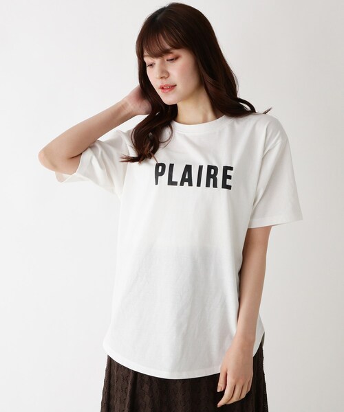 pink adobe（ピンクアドベ）の「◆【M-LL】アソートロゴプリントTシャツ（Tシャツ/カットソー・レディース・チャコール/ホワイト系1/ホワイト系その他/ホワイト系3/ベージュ系その他4/ホワイト系その他7/ピンク系その他/ライトグリーン系・38/40/42）」の4枚目の写真