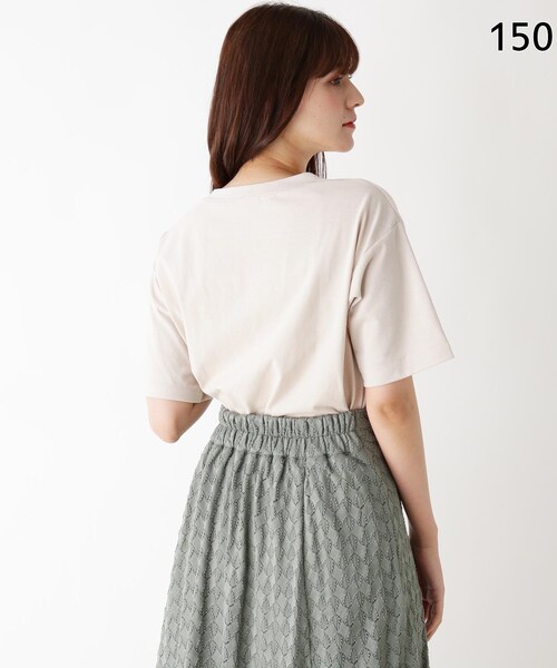 pink adobe（ピンクアドベ）の「◆【M-LL】アソートロゴプリントTシャツ（Tシャツ/カットソー・レディース・チャコール/ホワイト系1/ホワイト系その他/ホワイト系3/ベージュ系その他4/ホワイト系その他7/ピンク系その他/ライトグリーン系・38/40/42）」の14枚目の写真