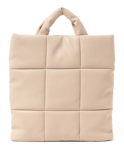 Ray BEAMS(レイビームス)の「MOHI × Ray BEAMS / 別注 キルティング バッグ(トートバッグ・レディース・ブラック/ベージュ・ONE SIZE)」の12枚目の写真