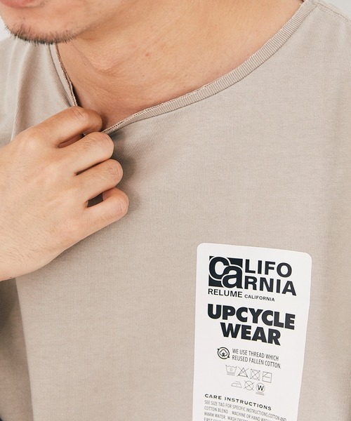 JOURNAL STANDARD relume(ジャーナルスタンダード レリューム)の「CALIFORNIA UPCYCLE カットオフTシャツ(Tシャツ/カットソー・メンズ・ライトグリーン/アイボリー/ブラック系その他/ベージュ系その他・MEDIUM/LARGE)」の3枚目の写真