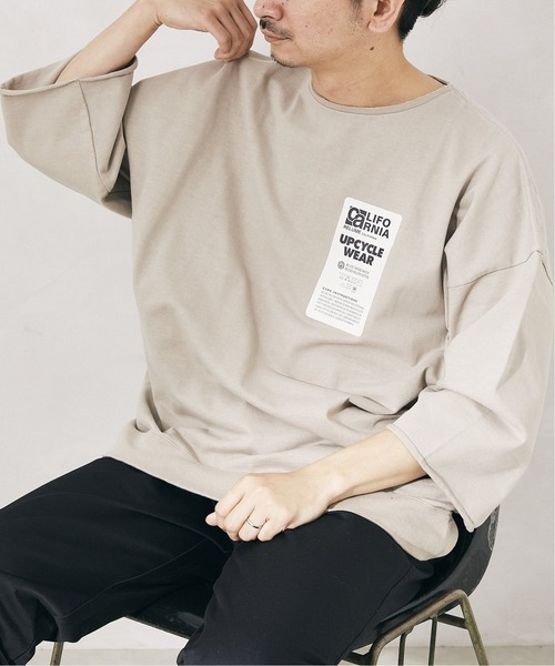 JOURNAL STANDARD relume(ジャーナルスタンダード レリューム)の「CALIFORNIA UPCYCLE カットオフTシャツ(Tシャツ/カットソー・メンズ・ライトグリーン/アイボリー/ブラック系その他/ベージュ系その他・MEDIUM/LARGE)」の9枚目の写真