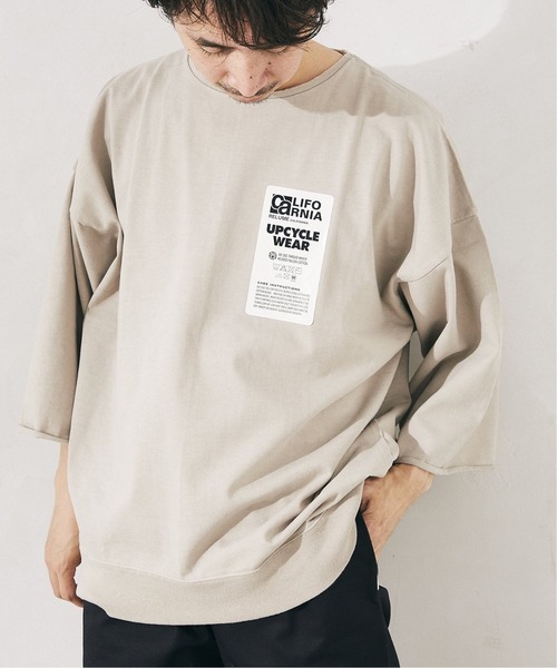 JOURNAL STANDARD relume(ジャーナルスタンダード レリューム)の「CALIFORNIA UPCYCLE カットオフTシャツ(Tシャツ/カットソー・メンズ・ライトグリーン/アイボリー/ブラック系その他/ベージュ系その他・MEDIUM/LARGE)」の10枚目の写真