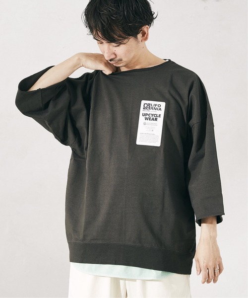 JOURNAL STANDARD relume(ジャーナルスタンダード レリューム)の「CALIFORNIA UPCYCLE カットオフTシャツ(Tシャツ/カットソー・メンズ・ライトグリーン/アイボリー/ブラック系その他/ベージュ系その他・MEDIUM/LARGE)」の14枚目の写真