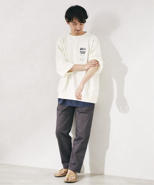 JOURNAL STANDARD relume(ジャーナルスタンダード レリューム)の「CALIFORNIA UPCYCLE カットオフTシャツ(Tシャツ/カットソー・メンズ・ライトグリーン/アイボリー/ブラック系その他/ベージュ系その他・MEDIUM/LARGE)」の17枚目の写真