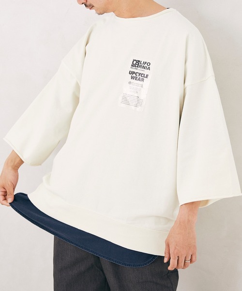 JOURNAL STANDARD relume(ジャーナルスタンダード レリューム)の「CALIFORNIA UPCYCLE カットオフTシャツ(Tシャツ/カットソー・メンズ・ライトグリーン/アイボリー/ブラック系その他/ベージュ系その他・MEDIUM/LARGE)」の5枚目の写真