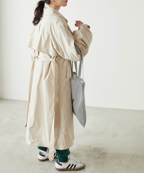 forksy.（フォルクシー）の「【forksy.】３WAYフライヨークステンカラーコート（ステンカラーコート・レディース・ブラック/ベージュ/カーキ/モカ/グリーン系その他/ライトベージュ/ナチュラル/ベージュ系その他/ケリー/ベージュ系その他2/ベージュ系その他3/サンドベージュ/オリーブ/ネイビー・FREE）」の17枚目の写真