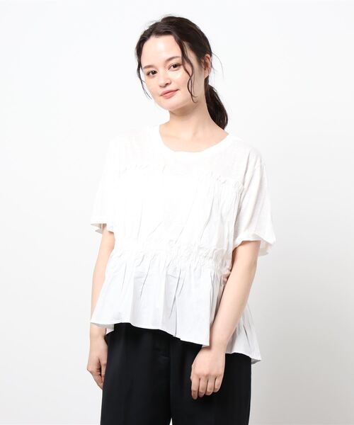 JUMELLE（ジュメロ）の「ドッキングT（シャツ/ブラウス・レディース・ホワイト/ブラック・FREE）」の10枚目の写真