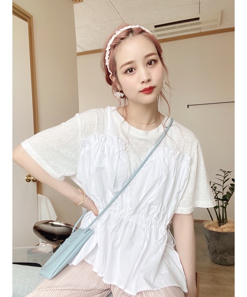 JUMELLE（ジュメロ）の「ドッキングT（シャツ/ブラウス・レディース・ホワイト/ブラック・FREE）」の16枚目の写真