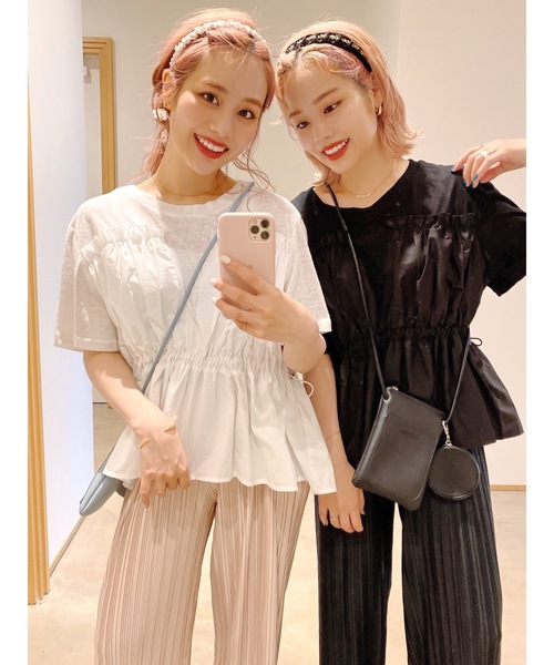 JUMELLE（ジュメロ）の「ドッキングT（シャツ/ブラウス・レディース・ホワイト/ブラック・FREE）」の3枚目の写真