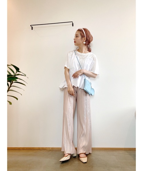 JUMELLE（ジュメロ）の「ドッキングT（シャツ/ブラウス・レディース・ホワイト/ブラック・FREE）」の6枚目の写真