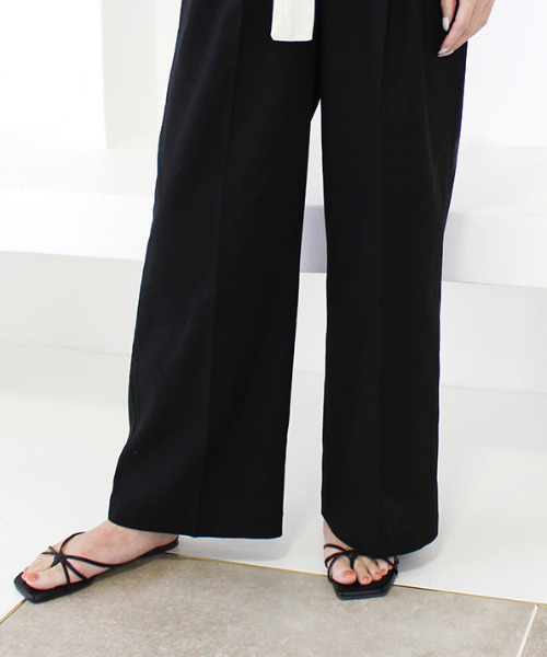 MODE ROBE（モードローブ）の「リネンライクワイドパンツ（その他パンツ・レディース・ブラック/ベージュ・FREE）」の16枚目の写真