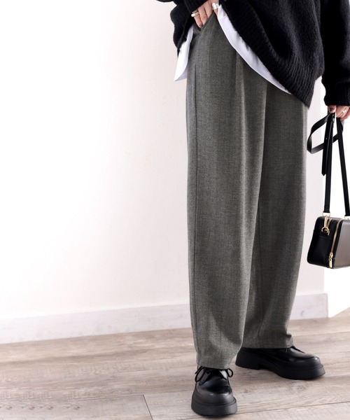 classicalelf（クラシカルエルフ）の「セットアップが楽しめる！ゆったりテーパードパンツ（スラックス・レディース・チャコールグレー/ブラウン/モカ/ライトベージュ・SMALL/MEDIUM/LARGE/X-LARGE）」の20枚目の写真