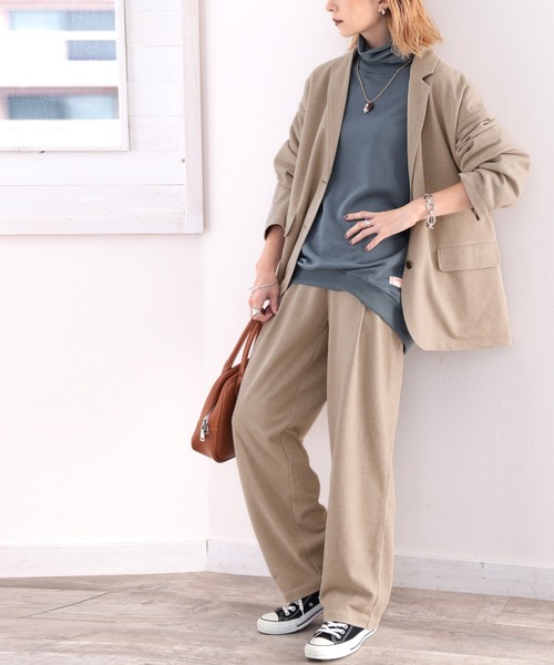 classicalelf（クラシカルエルフ）の「セットアップが楽しめる！ゆったりテーパードパンツ（スラックス・レディース・チャコールグレー/ブラウン/モカ/ライトベージュ・SMALL/MEDIUM/LARGE/X-LARGE）」の19枚目の写真