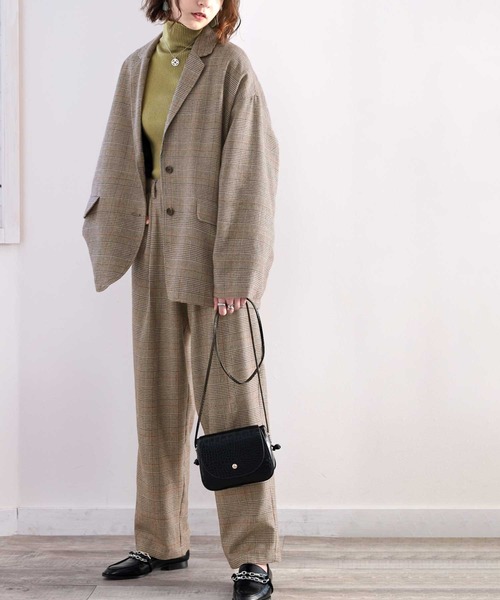 classicalelf（クラシカルエルフ）の「セットアップが楽しめる！ゆったりテーパードパンツ（スラックス・レディース・チャコールグレー/ブラウン/モカ/ライトベージュ・SMALL/MEDIUM/LARGE/X-LARGE）」の8枚目の写真