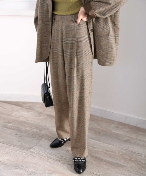 classicalelf（クラシカルエルフ）の「セットアップが楽しめる！ゆったりテーパードパンツ（スラックス・レディース・チャコールグレー/ブラウン/モカ/ライトベージュ・SMALL/MEDIUM/LARGE/X-LARGE）」の9枚目の写真
