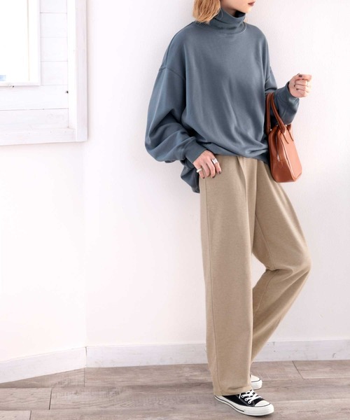 classicalelf（クラシカルエルフ）の「セットアップが楽しめる！ゆったりテーパードパンツ（スラックス・レディース・チャコールグレー/ブラウン/モカ/ライトベージュ・SMALL/MEDIUM/LARGE/X-LARGE）」の14枚目の写真