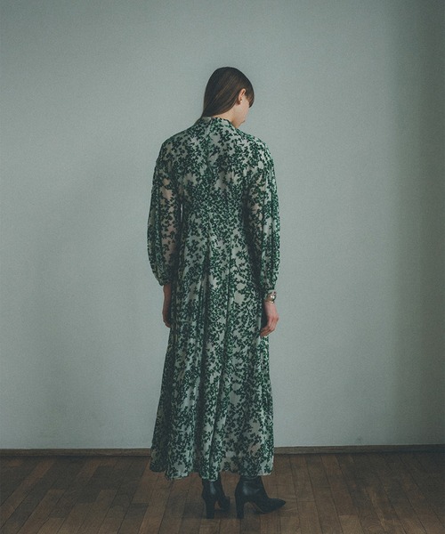 【限定価格】美品 クラネ フローレット オパール ワンピース グリーン 2サイズ CLANE（クラネ）の「【CLANE(クラネ)】フローレットオパール