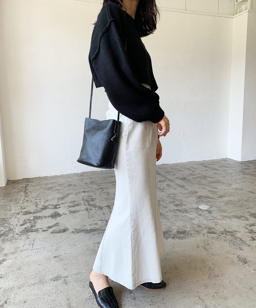 LIAN（リアン）の「【Made in Japan】ソフトレザーミニマルショルダーバッグ（ショルダーバッグ・レディース・オフホワイト/ブラック/ベージュ/グレイッシュベージュ・FREE）」の7枚目の写真