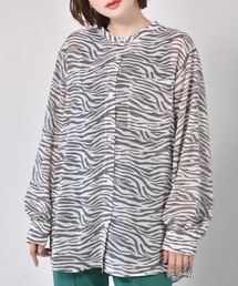 RETRO GIRL | 柄BIGシアーシャツ(シャツ/ブラウス)