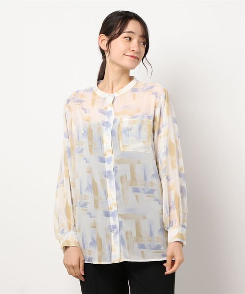 RETRO GIRL（レトロガール）の「柄BIGシアーシャツ（シャツ/ブラウス・レディース・グリーン系その他/ブルー系その他/アニマル・FREE）」の7枚目の写真