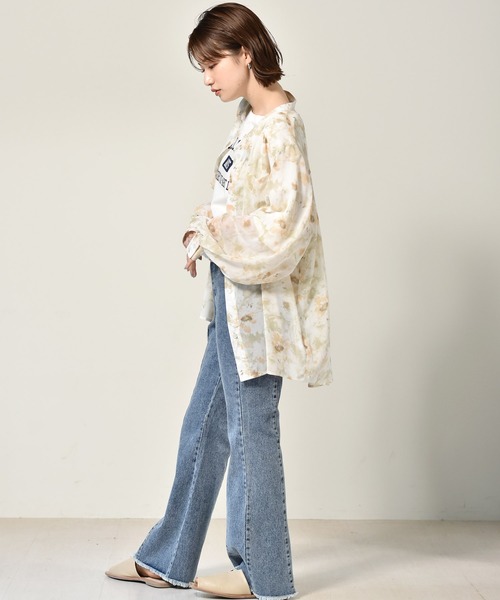 RETRO GIRL（レトロガール）の「柄BIGシアーシャツ（シャツ/ブラウス・レディース・グリーン系その他/ブルー系その他/アニマル・FREE）」の20枚目の写真