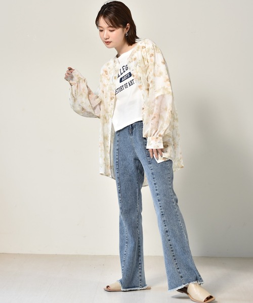 RETRO GIRL（レトロガール）の「柄BIGシアーシャツ（シャツ/ブラウス・レディース・グリーン系その他/ブルー系その他/アニマル・FREE）」の19枚目の写真