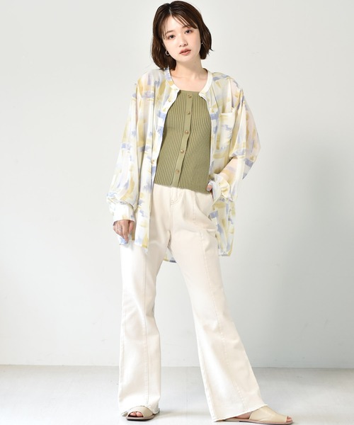 RETRO GIRL（レトロガール）の「柄BIGシアーシャツ（シャツ/ブラウス・レディース・グリーン系その他/ブルー系その他/アニマル・FREE）」の17枚目の写真