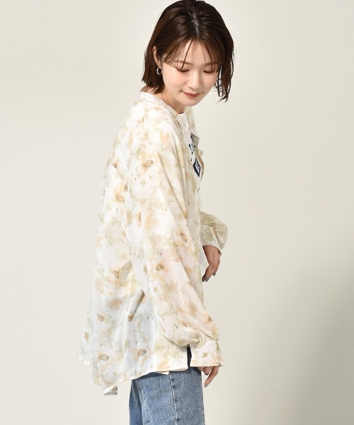 RETRO GIRL（レトロガール）の「柄BIGシアーシャツ（シャツ/ブラウス・レディース・グリーン系その他/ブルー系その他/アニマル・FREE）」の14枚目の写真