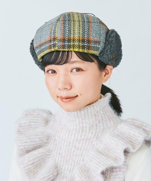 kaorinomori(カオリノモリ)の「カオリノモリ ラミーンベレー(ハンチング/ベレー帽・レディース・ホワイト/グレー・M/57.5cm)」の2枚目の写真