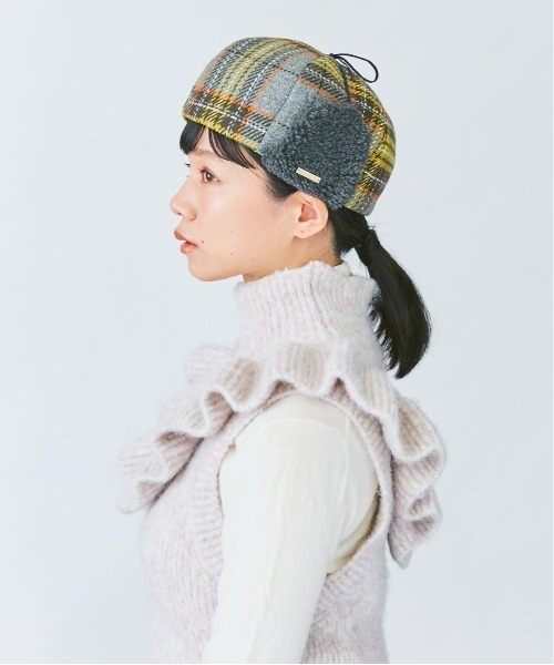 kaorinomori(カオリノモリ)の「カオリノモリ ラミーンベレー(ハンチング/ベレー帽・レディース・ホワイト/グレー・M/57.5cm)」の5枚目の写真