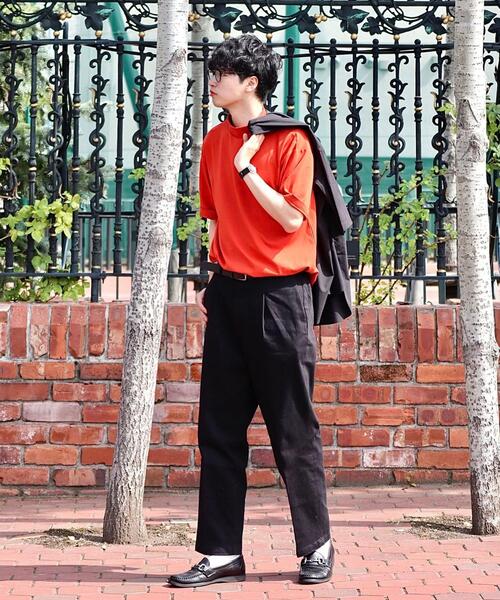 green label relaxing by 風早ゆうた（グリーンレーベルリラクシングバイカゼハヤユウタ）の「＜風早ゆうた（WEARISTA）×green label relaxing＞クリア モックネック 5分袖 Tシャツ カットソー（Tシャツ/カットソー・メンズ・ホワイト/ブラウン/ターコイズブルー・MEDIUM/LARGE）」の9枚目の写真