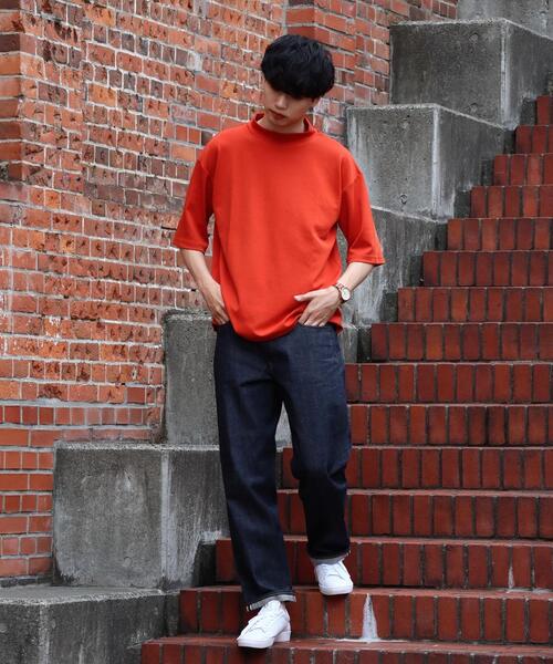 green label relaxing by 風早ゆうた（グリーンレーベルリラクシングバイカゼハヤユウタ）の「＜風早ゆうた（WEARISTA）×green label relaxing＞クリア モックネック 5分袖 Tシャツ カットソー（Tシャツ/カットソー・メンズ・ホワイト/ブラウン/ターコイズブルー・MEDIUM/LARGE）」の15枚目の写真