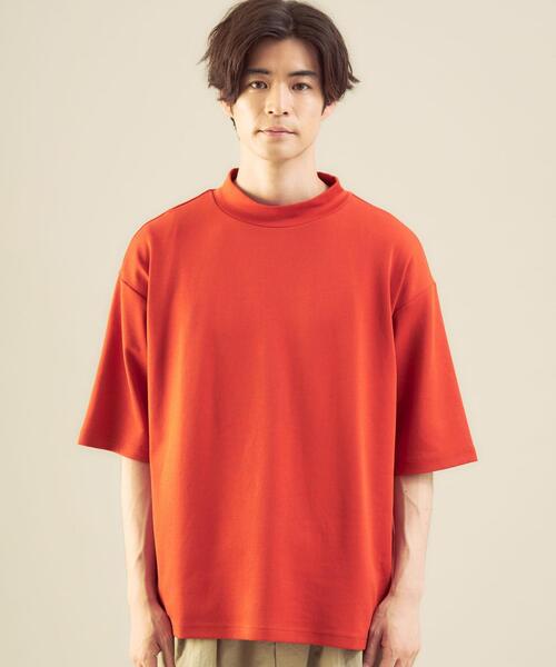 green label relaxing by 風早ゆうた（グリーンレーベルリラクシングバイカゼハヤユウタ）の「＜風早ゆうた（WEARISTA）×green label relaxing＞クリア モックネック 5分袖 Tシャツ カットソー（Tシャツ/カットソー・メンズ・ターコイズブルー/ホワイト/ブラウン・LARGE/MEDIUM）」の22枚目の写真