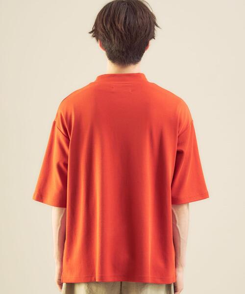 green label relaxing by 風早ゆうた（グリーンレーベルリラクシングバイカゼハヤユウタ）の「＜風早ゆうた（WEARISTA）×green label relaxing＞クリア モックネック 5分袖 Tシャツ カットソー（Tシャツ/カットソー・メンズ・ホワイト/ブラウン/ターコイズブルー・MEDIUM/LARGE）」の5枚目の写真