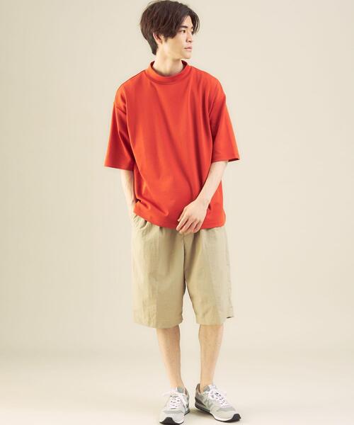 green label relaxing by 風早ゆうた（グリーンレーベルリラクシングバイカゼハヤユウタ）の「＜風早ゆうた（WEARISTA）×green label relaxing＞クリア モックネック 5分袖 Tシャツ カットソー（Tシャツ/カットソー・メンズ・ターコイズブルー/ホワイト/ブラウン・LARGE/MEDIUM）」の17枚目の写真