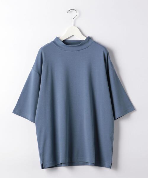 green label relaxing by 風早ゆうた（グリーンレーベルリラクシングバイカゼハヤユウタ）の「＜風早ゆうた（WEARISTA）×green label relaxing＞クリア モックネック 5分袖 Tシャツ カットソー（Tシャツ/カットソー・メンズ・ターコイズブルー/ホワイト/ブラウン・LARGE/MEDIUM）」の18枚目の写真