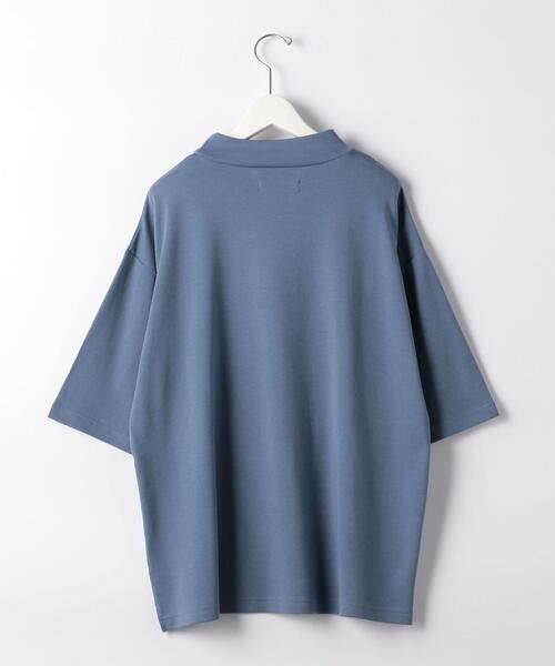 green label relaxing by 風早ゆうた（グリーンレーベルリラクシングバイカゼハヤユウタ）の「＜風早ゆうた（WEARISTA）×green label relaxing＞クリア モックネック 5分袖 Tシャツ カットソー（Tシャツ/カットソー・メンズ・ターコイズブルー/ホワイト/ブラウン・LARGE/MEDIUM）」の19枚目の写真