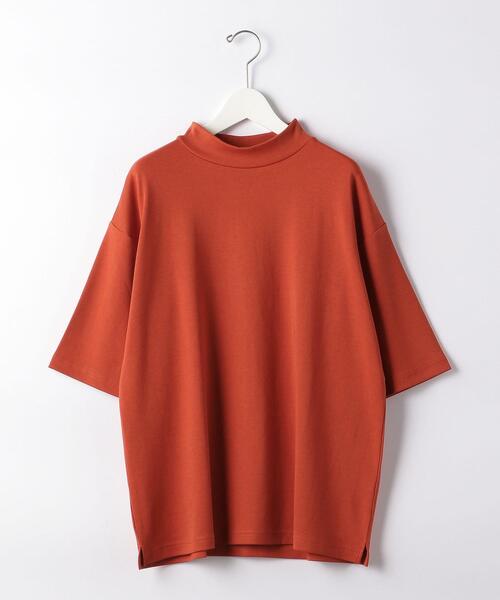 green label relaxing by 風早ゆうた（グリーンレーベルリラクシングバイカゼハヤユウタ）の「＜風早ゆうた（WEARISTA）×green label relaxing＞クリア モックネック 5分袖 Tシャツ カットソー（Tシャツ/カットソー・メンズ・ターコイズブルー/ホワイト/ブラウン・LARGE/MEDIUM）」の12枚目の写真