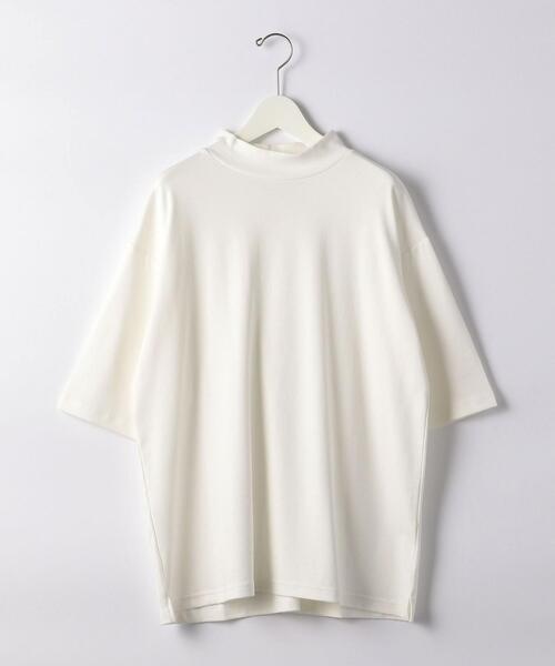 green label relaxing by 風早ゆうた（グリーンレーベルリラクシングバイカゼハヤユウタ）の「＜風早ゆうた（WEARISTA）×green label relaxing＞クリア モックネック 5分袖 Tシャツ カットソー（Tシャツ/カットソー・メンズ・ターコイズブルー/ホワイト/ブラウン・LARGE/MEDIUM）」の14枚目の写真