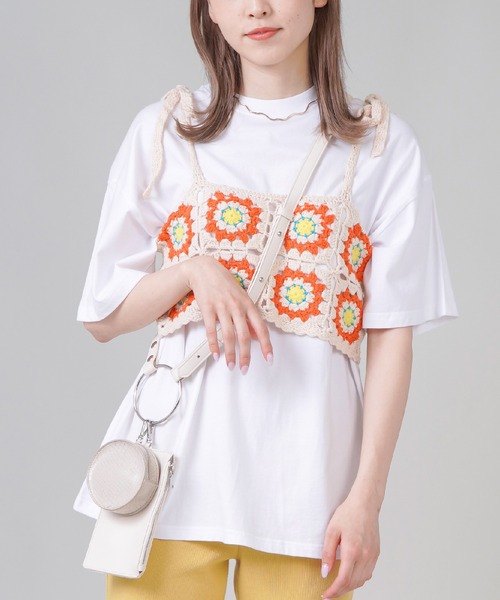 SPINNS（スピンズ）の「フラワーデザイン クロシェ編みビスチェ（ベスト・レディース・A/B/C/D・ONESIZE）」の3枚目の写真