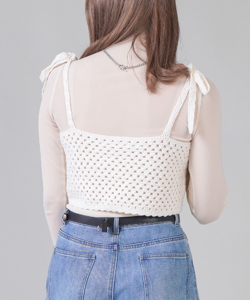 SPINNS（スピンズ）の「フラワーデザイン クロシェ編みビスチェ（ベスト・レディース・A/B/C/D・ONESIZE）」の11枚目の写真