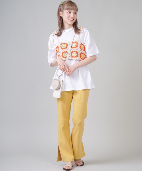 SPINNS（スピンズ）の「フラワーデザイン クロシェ編みビスチェ（ベスト・レディース・A/B/C/D・ONESIZE）」の8枚目の写真