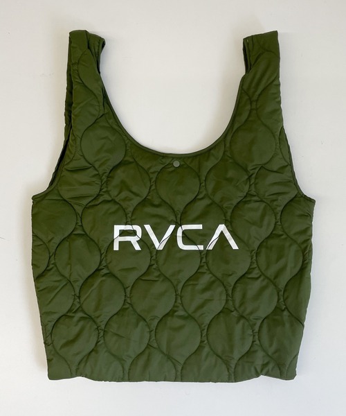 CANAL JEAN(キャナルジーン)の「RVCA(ルーカ) キルティングショッパー/BB042-966(エコバッグ/サブバッグ・レディース・ブラック/モスグリーン・ONE SIZE)」の6枚目の写真