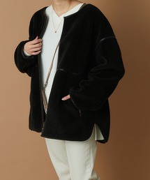 un dix cors | スッキリとしたシルエット　ソフトタッチボアブルゾン(ブルゾン)