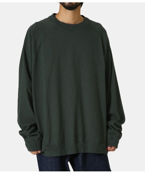 GOLD（ゴールド）の「GOLD / ゴールド：PEACH BRUSHED COTTON RAGLAN L/S TEE：21B-GL68804[MUS]（Tシャツ/カットソー・メンズ・ブラック/グリーン/ブラウン・SMALL/MEDIUM/LARGE）」の20枚目の写真