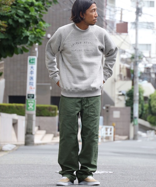 orSlow(オアスロウ)の「orSlow/オアスロウ USMC PRINT LOOPWHEEL CREWNECK SWEAT ロングスリーブ スウェットトレーナー(スウェット・メンズ・ヘザーグレー・3/4/2)」の16枚目の写真