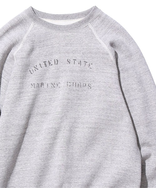 orSlow(オアスロウ)の「orSlow/オアスロウ USMC PRINT LOOPWHEEL CREWNECK SWEAT ロングスリーブ スウェットトレーナー(スウェット・メンズ・ヘザーグレー・3/4/2)」の8枚目の写真
