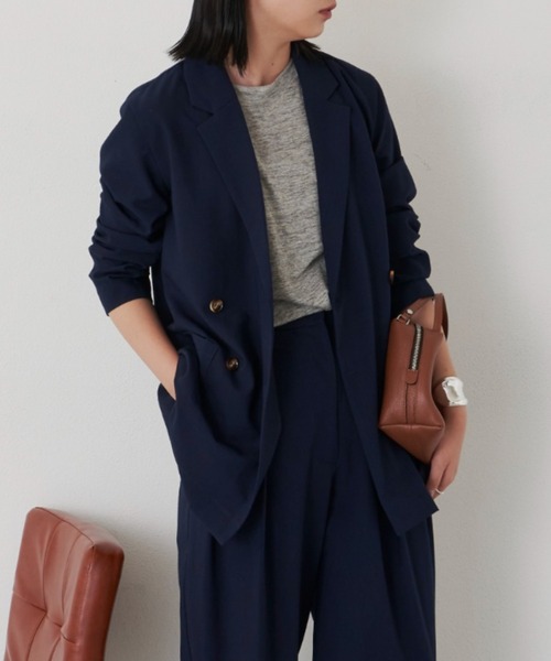 Aunt Marie's（アントマリーズ）の「テーラードジャケット　/ set up(別売)（テーラードジャケット・レディース・ブラック/ネイビー・FREE）」の3枚目の写真